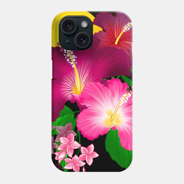 Hibiscus Paradise Phone Case by MetroInk