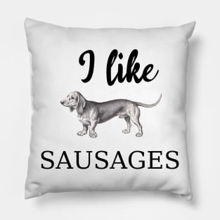 Dachshund funny saying with illustration Pillow