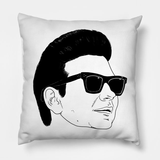 Roy Orbison Pillow by TheCosmicTradingPost