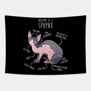 Sphynx Cat Anatomy Tapestry