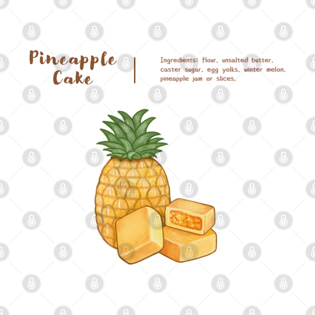 Taiwanese Pineapple Cake❤️ by Rose Chiu Food Illustration