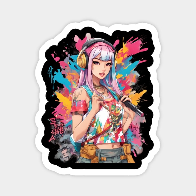 cute girl Magnet by animegirlnft