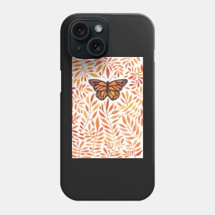 Monarch in the Orange Leaves Phone Case