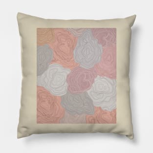 Pastel Colours Abstract Topography  Aeasthetic  Pattern Pillow