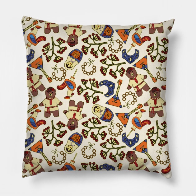 Russian Pattern Pillow by okpinsArtDesign