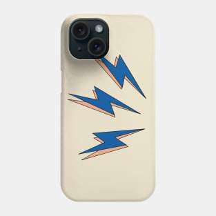 Lightning Bolts (Blue & Peach) Phone Case