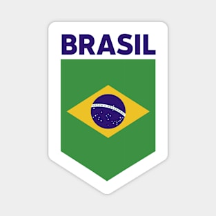 Brazil Flag Emblem Magnet