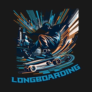 Longboarder On Skateboard Or Longboard T-Shirt