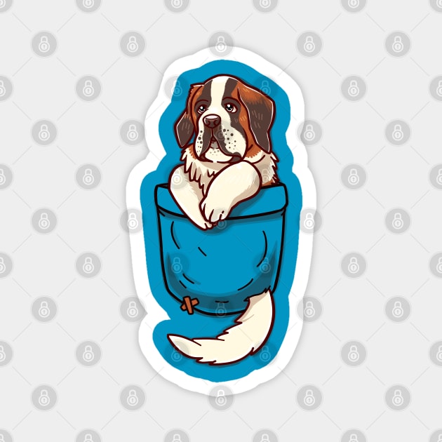 Pocket St Bernard Magnet by TechraPockets