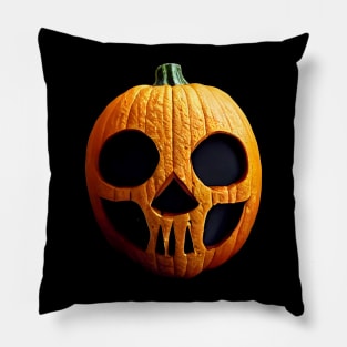 Scary Halloween Pumpkin Art Pillow