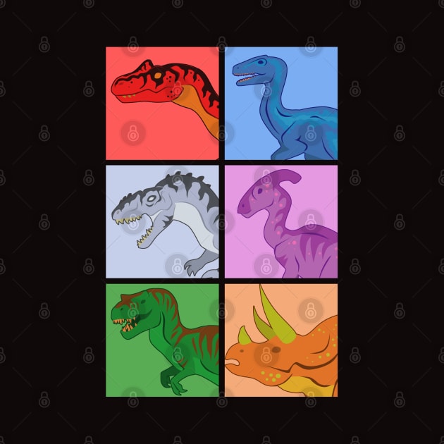 Dinosaur Squares by SakuraDragon