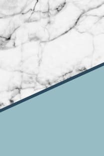 Real White Marble Half Ocean Grey Steel Blue Magnet