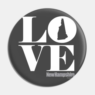 Love NH (square white) Pin