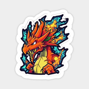 Cartoon fire dragon Magnet