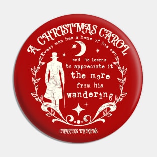 Wandering - A Christmas Carol vintage design Pin