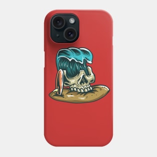 Skull Waves Surf Phone Case