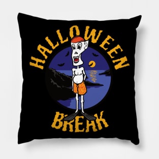 Halloween Vampire Break (plain colours) Pillow