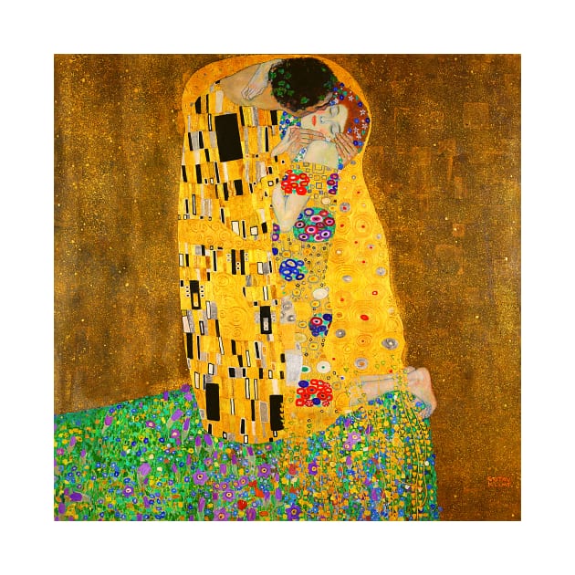 Gustav Klimt The kiss famous art painting by CONCEPTDVS