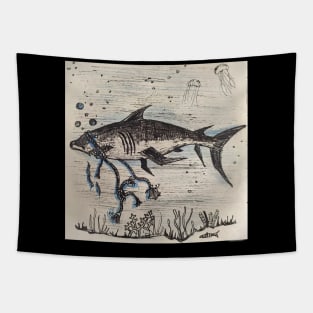 the trapped fish Tapestry