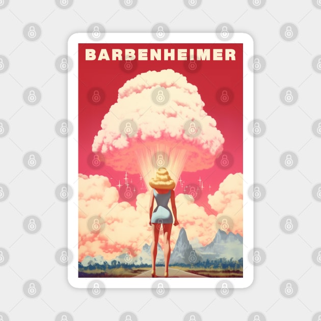 BARBENHEIMER 2023 Magnet by Retro Travel Design