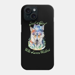 Girl Who Loves Wolves Phone Case