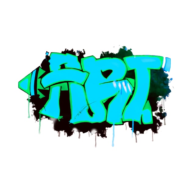 ART graffiti in blue by Anewman00.DESIGNS