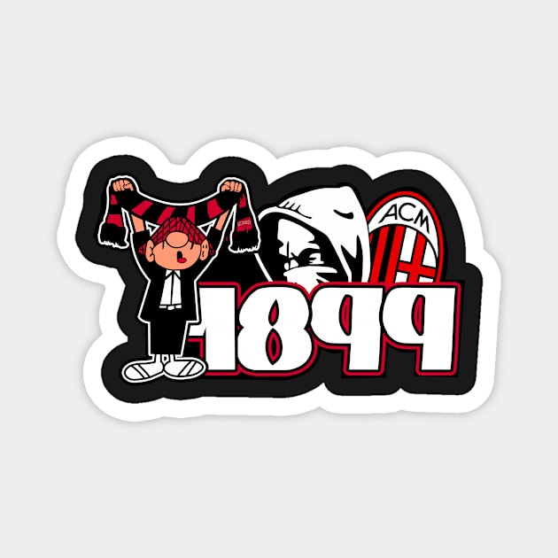 Curvasud milan 1899 Magnet by lounesartdessin