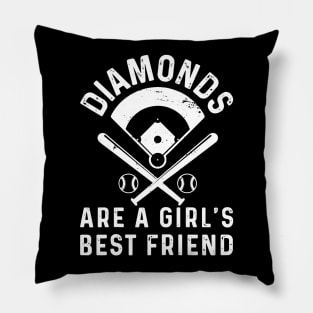 Diamonds are a Girls Best Friend Baseball Pillow