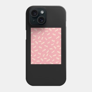 Baby pink  Abstract Mudcloth Lines Pattern Phone Case