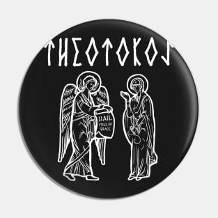 Theotokos Mary Mother of God Gothic Pin