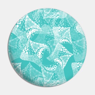 Zentangle turquose Pin