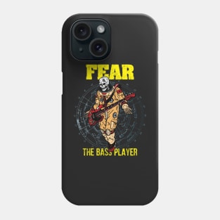 Skeleton Astronaut Bass Guitar Player - Metal Bass Guitarist - Bass Player Phone Case