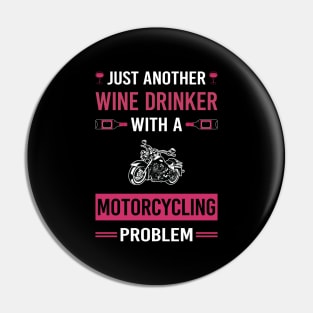 Wine Drinker Motorcycling Motorcycle Motorbike Motorbiker Biker Pin