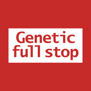 Genetic Full Stop Typography White Stripe T-Shirt