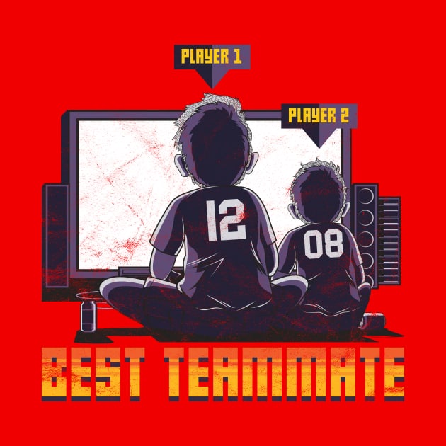 Gamer Dad Son Best Teammate by avshirtnation