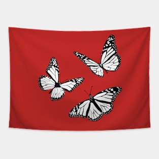 Beautiful white butterfly illustrations Tapestry