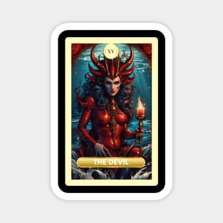 The Devil Card From the Light Mermaid Tarot Deck. Magnet