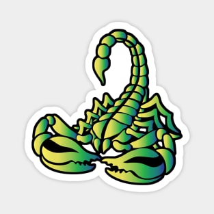 Toxic Green Scorpion, Tribal Art Style Magnet