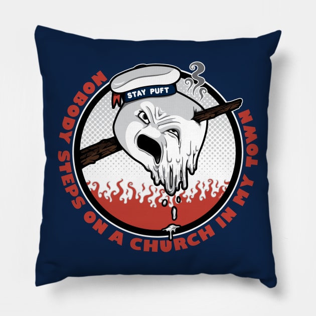 Mother Pus Bucket! Pillow by mikehandyart