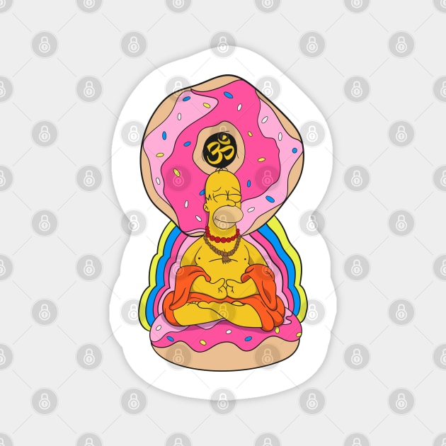 Namaste homero Magnet by PaperHead