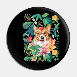 Tropical Sable White Corgi 2 Pin