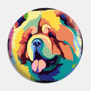 Chow Chow Pop Art - Dog Lover Gifts Pin
