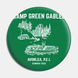 Camp Green Gables Girl in Boat Design Pin