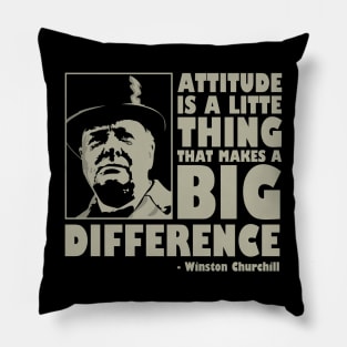 Winston Churchill - Motivational Quote Pillow