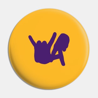 Medium LA Rocks Silhouette, Purple Pin