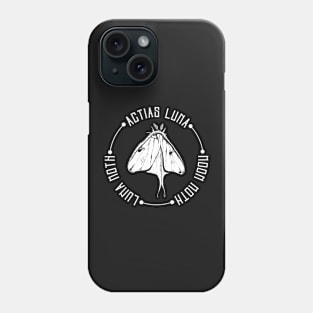 Luna Moth Design (white print) Phone Case