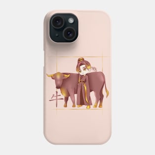 Design inspired by the Chinese Zodiac of the Ox Phone Case