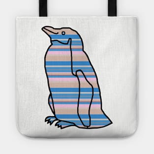 Cherry Blossom Stripes Penguin Tote