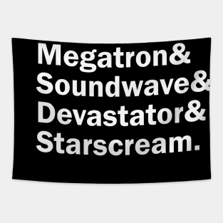 Funny Names x Transformers Decepticons (Megatron, Soundwave, Devastator, Starscream) Tapestry