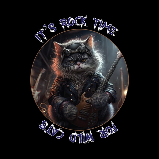 It's Rock Time For Wild Cats by MusicianCatsClub